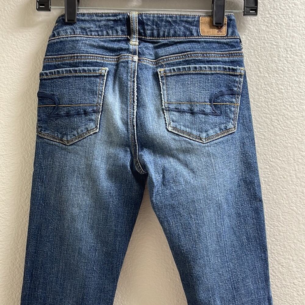 E) American Eagle Outfitters Skinny Stretch Women Jeans Blue size 00 - Picture 4 of 12